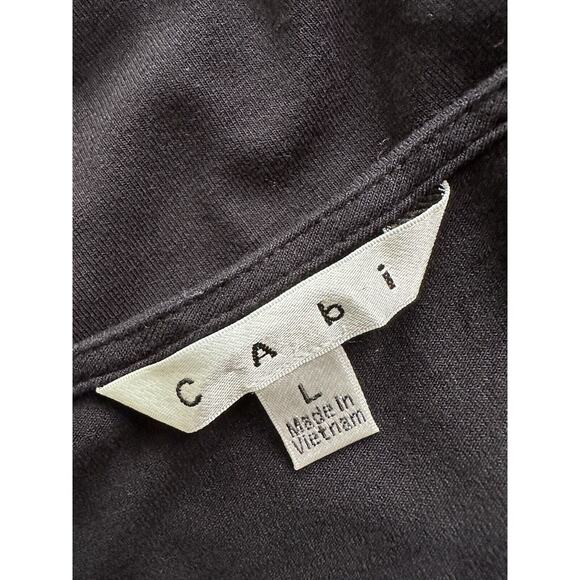 Cabi Women's Top Draped Stretch Long Sleeves V-Neck Lightweight Black Large - Picture 13 of 15